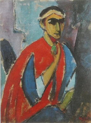 Hermann Stenner | Selbstbildnis im Kostüm (Der Römer), 1913 | Öl auf Leinwand, 76,5 x 58,5 cm | Sammlung Bunte | Foto: Fotostudio Grünke, Hamburg