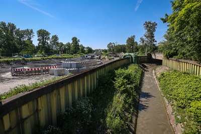 Borbecker Mühlenbach: Bau des Abwasserkanals