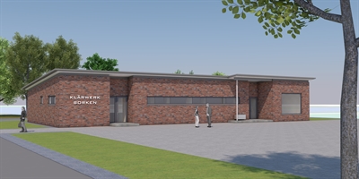 Ansicht Umkleidegebäude Kläranlage