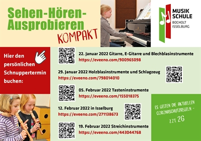 Sehen - Hören - Ausprobieren kompakt-Angebot der Musikschule Bocholt-Isselburg 2