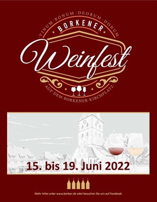 Plakat Borkener Weinfest