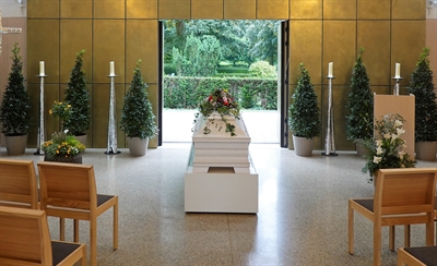 Trauerhalle Bocholt Sarg