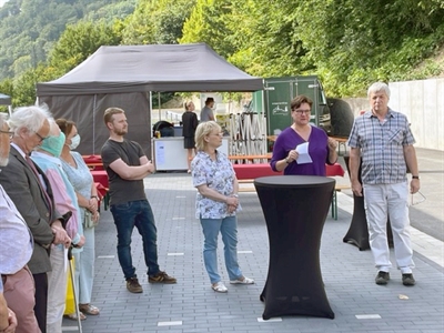 Kreisdirektorin Barbara Dienstel Kümper begrüßte die Gäste zum Tag der Offenen Tür im neuen Gebäude des Kreisarchivs. Foto: Detlef Krüger/Märkischer Kreis