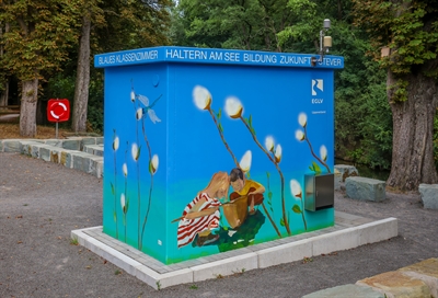 Pegelhaus Haltern Seiten- und Rückansicht