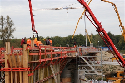 Betonarbeiten Lippebrücke Ahsen