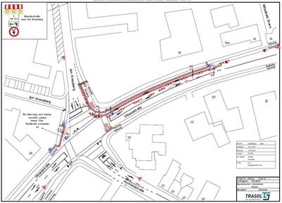 Baumaßnahme Uhlandstraße