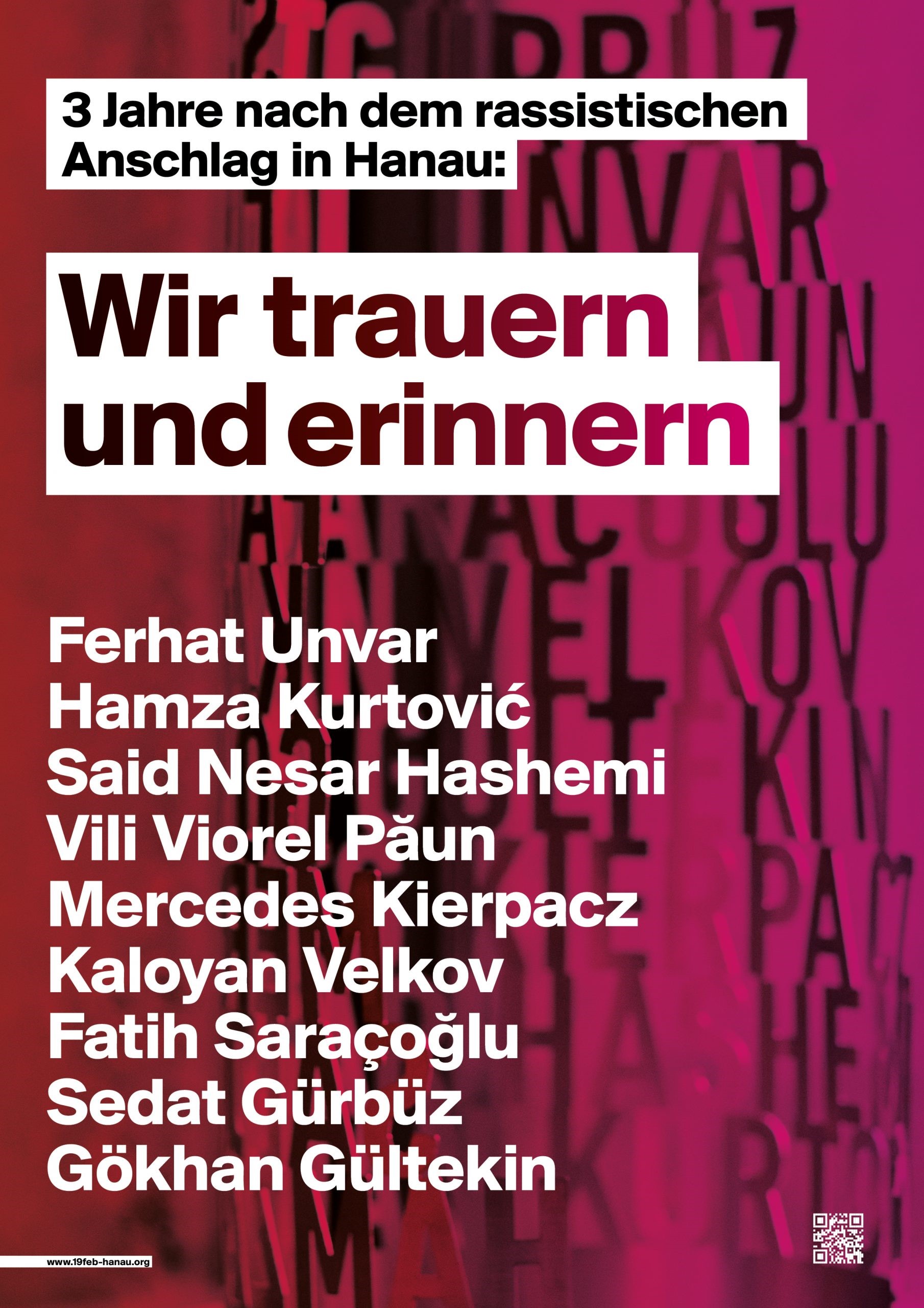 Pressemitteilung des Integrationsrates zum 3. Jahrestag des rassistischen Anschlags in Hanau