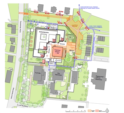 Norbertschule Umbau Lageplan