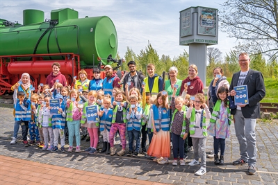 Gruppenfoto der Kinder mit Werkzeugführerschein 2023