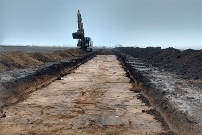 Ausgrabungen im künftigen Gewerbegebiet „Eulenberg“ (Quelle: Landeshauptstadt Magdeburg) 