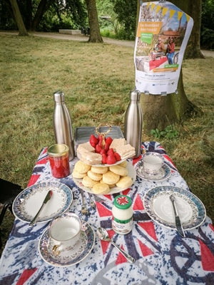 Die passende Picknickdecke und das gute Teeservice gehören dazu
