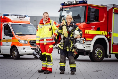 Einsatzkräfte der Feuerwehr 