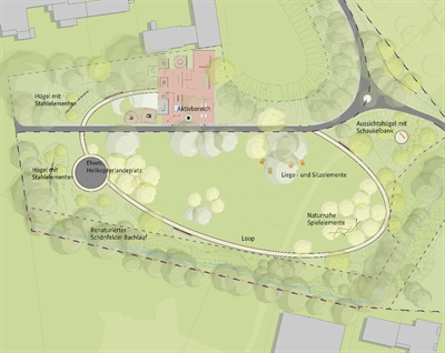 Entwurf Park Schönfeld-Ost: Vom Durchgangsraum zum Pausenpark