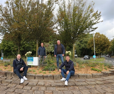Kreisverkehr herbstlich neugestaltet