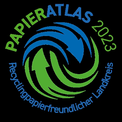 Siegel recyclingpapierfreundlicher Landkreis 2023
