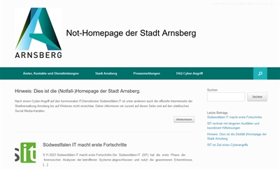 Not-Homepage (Screenshot)