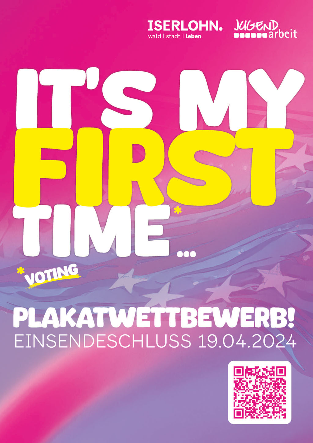 Plakatwettbewerb „IT`S MY FIRST TIME – VOTING“ der städtischen Jugendarbeit – Teilnahme bis 19. April möglich