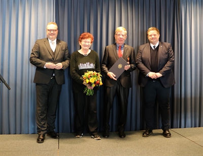 Verleihung des Bundesverdienstkreuzes an Hermann Fimpeler