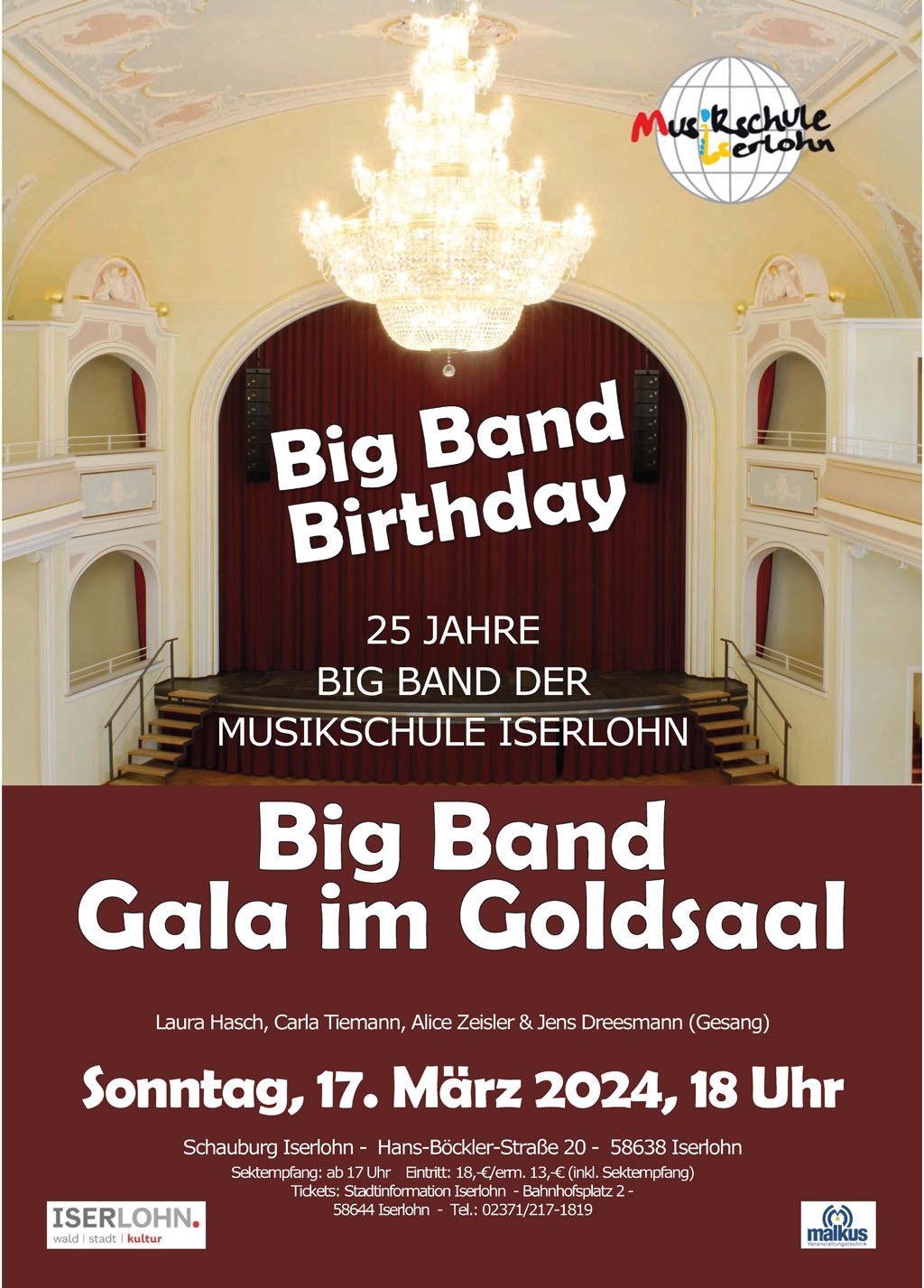 Big Band-Gala im Goldsaal am Sonntag: Es gibt noch Karten an der Abendkasse