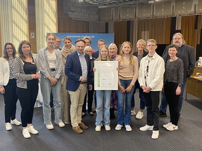 Die Schülerinnen und Schüler der Jodocus Nünning Gesamtschule in Borken haben den 3. Platz beim 