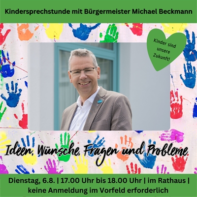 Neu: Kindersprechstunde mit Bürgermeister Michael Beckmann 