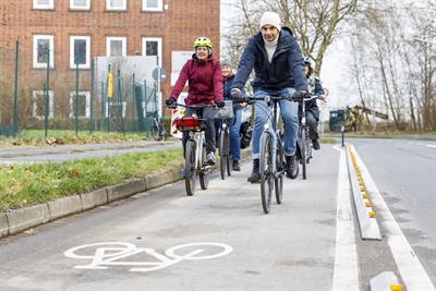 Protected Bike Lane Radfahrende