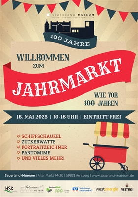 Sauerland-Museum. Jahrmarkt 100 Jahre.Plakat