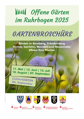 Offene Gärten im Ruhrbogen - Broschüre 2025