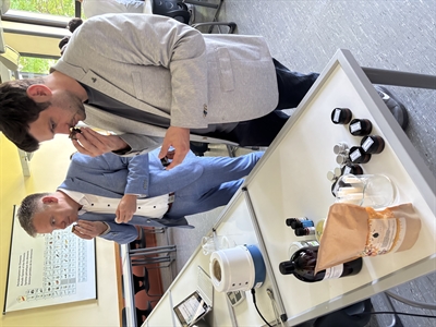 Bürgermeister Thomas Grosche und Bürgermeister Enrico Eppner besuchten den Schüler-Klimagipfel am Standort Medebach. 