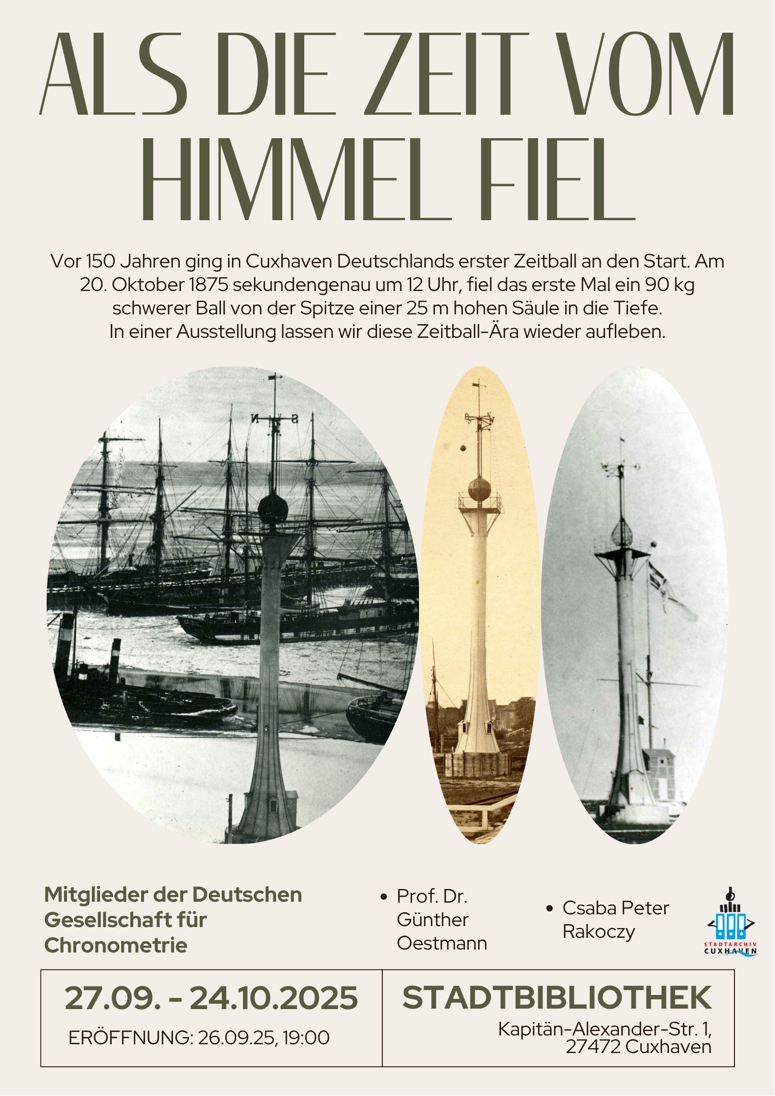 Ausstellung "Als die Zeit vom Himmel fiel"