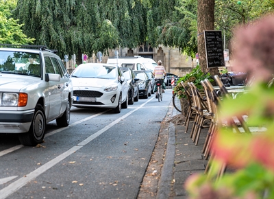 Radwegeführung auf der Hoyastraße