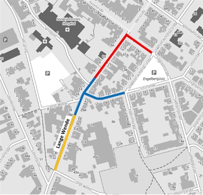Lageplan Bauarbeiten Lange Wende/Engelbergplatz