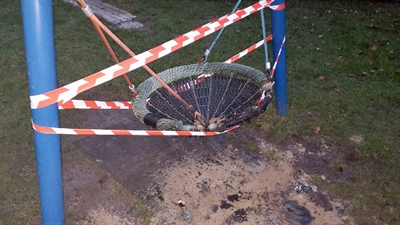 Brand auf dem Spielplatz im Backumer Tal 