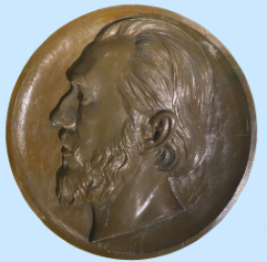 Das Porträtmedaillon von Wilhelm Bracke