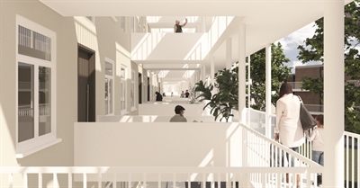 Bewerbung Perspektive Treffpunkt Laubengang