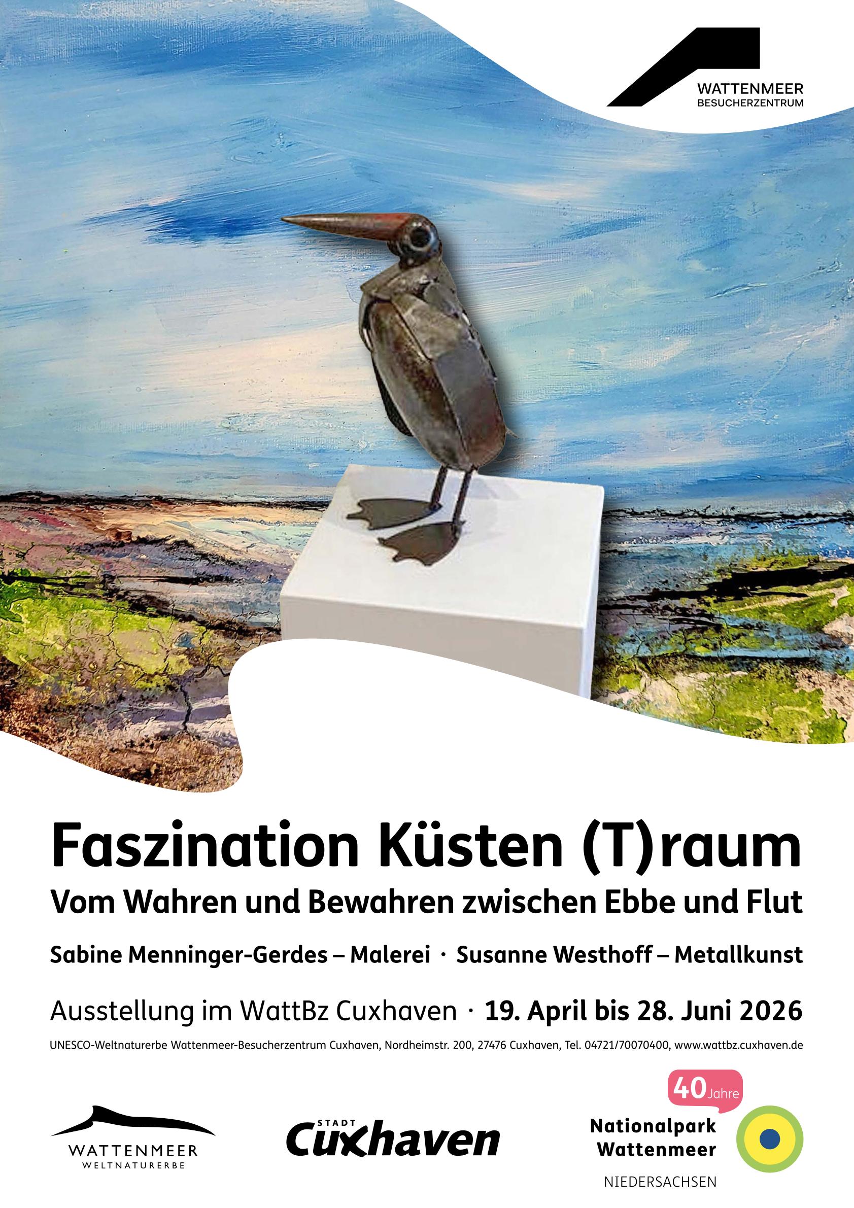 Vom Wahren und Bewahren zwischen Ebbe und Flut“ im Wattenmeer-Besucherzentrum - Eine Symbiose aus Malerei und Metallobjekten