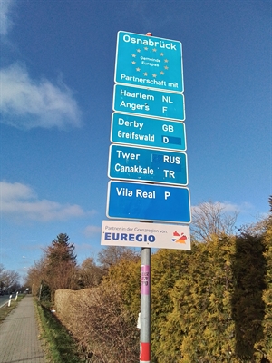 EUREGIO-Schild an der Bremer Straße