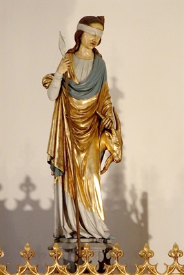 © Antijüdische Allegorie vom Gellenbecker Hochaltar © Karl Große Kracht