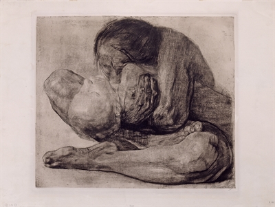 Käthe Kollwitz-Frau mit totem Kind-Radierung-1903 © VG Bild-Kunst, Bonn